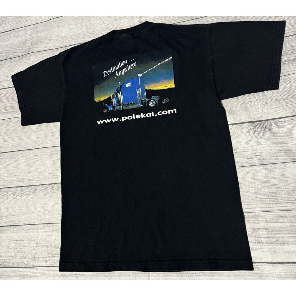 Vintage 1998 Trucker Graphic T Shirt Wireless Satellite TV Size Large OOAK Read